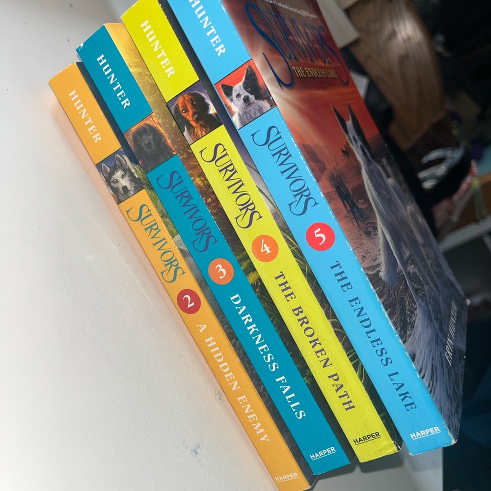2, 3, 4, 5th books of Erin Hunters “Survivors” series